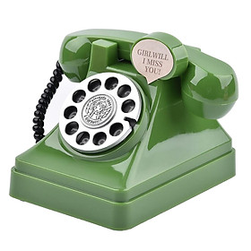Phone Money Saving Box Retro Telephone Piggy Bank for Bedroom Cabinet Office