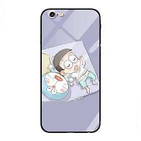 Ốp lưng kính cường lực cho iPhone 6 /6s Nền Dorami Ngủ Ngon - Hàng Chính Hãng