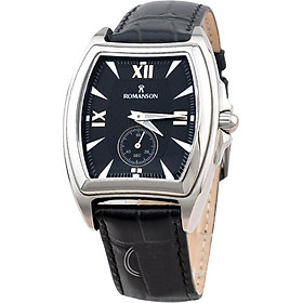 Đồng hồ nam dây da Romanson TL3598MWBK