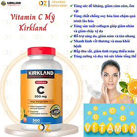 Vitamin C Kirkland Signature Mỹ tăng sức đề kháng, thức đẩy sẩn xuất collagen tự nhiên, sáng da, nhanh lành bệnh (bệnh) - OZ Slim Store