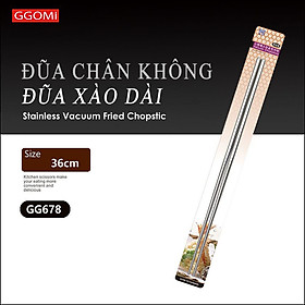 [HÀNG CHÍNH HÃNG]Đũa dài inox 36cm xào nấu thực phẩm, được hút chân không siêu nhẹ GGOMi Hàn Quốc GG678