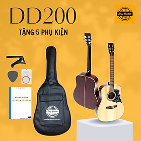Mua Đàn Guitar Acoustic DD200 NAT - Màu gỗ dáng D cho âm thanh vang tốt sử dụng lâu dài