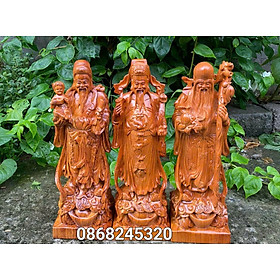 Mua Bộ tượng phật tam đa phúc lộc thọ bằng gỗ hương đá kt cao 40cm