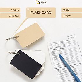 [STHM stationery] - Flashcards - 100 tờ giấy mỹ thuật 220gsm - Thẻ học từng vựng