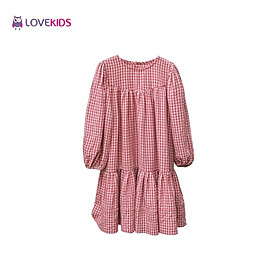 Váy babydoll đuôi cá hoạ tiết caro - Lovekids