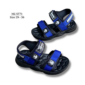 Xăng đan bé trai dép quai hậu trẻ em nam tiểu trung học quai ngang siêu nhẹ màu xanh dáng thể thao phù hợp cho bé 5 6 7 8 9 10 11 12 tuổi đi học đi biển ST71