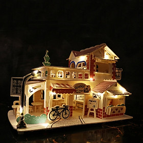 Đồ chơi lắp ráp gỗ 3D Mô hình Romantic Coffe House
