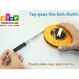 (Ảnh shop tự chụp)Thước dây vải cuộn loại 50m, 30m, 20m có tay quay -Giadung24h