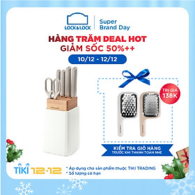 Bộ Dao 6 Món Lock&Lock (4 Dao, 1 Kéo, 1 Hộp Đựng Dao) CKK802