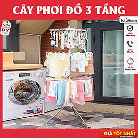 Mua Cây Sào Phơi Đồ Gấp Gọn Khung Inox Cao Cấp 3 Tầng 24 Kẹp Đa Năng Xoay 360 Treo Đồ Cho Trẻ Em  Bé Sơ Sinh Giao Màu Ngẫu Nhiên