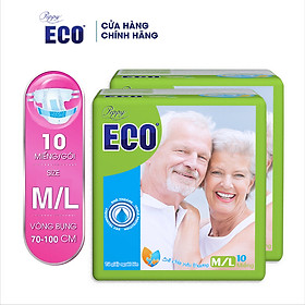 Combo 2 Tã Dán Người Lớn Peppy Eco Siêu Thấm Size M/L (10 Miếng)