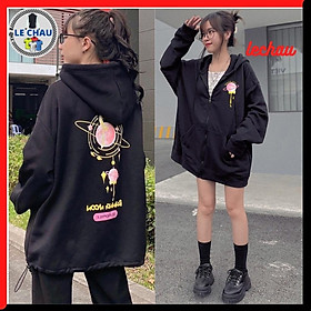 Áo khoác nỉ hoodie dây kéo có mũ áo khoac ulzzang street style Hàn quốc MOON LECHAU AKN11 trẻ trung năng động giá rẻ