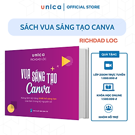 Hình ảnh sách Sách Vua sáng tạo Canva cùng Richdad Lộc kèm khóa học Online