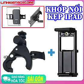 BỘ Kẹp Thêm IPADCho Đèn LIVESTREAM Live stream Đầu Nối + Kẹp Ipad