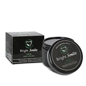 Combo 2 hộp Bột tẩy trắng răng than tre hoạt tính Bright Smile Hũ lớn 100g - Tẩy sạch các vết ố vàng, chắc khỏe răng, hơi thở thơm mát