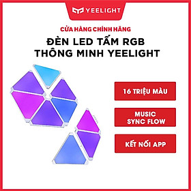 Đèn trang trí dán tường Yeelight Smart Light Panels, Led RGB 16 triệu màu lắp ghép thông minh, hỗ trợ Google, Alexa