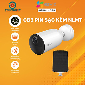 Camera Wifi Ezviz CB3 sạc pin, đàm thoại 2 chiều, kèm pin năng lượng mặt trời - Hàng chính hãng