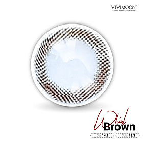 Lens nâu tự nhiên Hàn Quốc VIVIMOON Whirl Brown 13.3mm