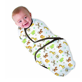 Chăn quấn ủ kén cotton cho bé ( Tặng 01 lục lạc gỗ phát tiếng vui nhộn cho bé )