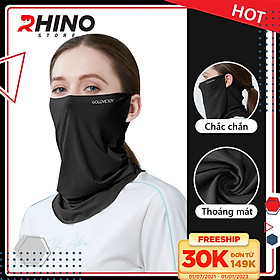 Khẩu trang băng lụa chống nắng cao cấp Rhino S202, khẩu trang nam nữ, chống tia UV, chống bụi, UPF50+, Hàng chính hãng
