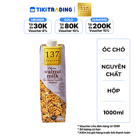 Sữa hạt Óc chó Nguyên chất 137 DEGREES 1000ml