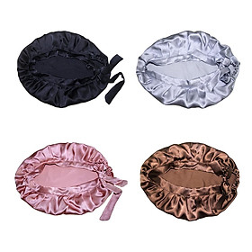 4 Pack Smooth Lady 100% Silk Sleep Hat Head Wrap Night Cap Bonnet Headwear