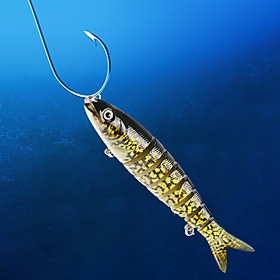 Hình ảnh Bass Fishing Lure Topwater Bass Lures Fishing Lures Multi Jointed Swimbait Lifelike Hard Bait