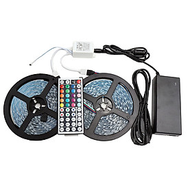 5M Dải Đèn Led Rgb 5050 Với Điều Khiển Bluetooth Với Điều Khiển Từ Xa Và Bộ Chuyển Đổi Đèn Nháy Dây Diode Với Kết Nối Điện Cho Gia Đình Smd 2835 Pcb 5M
