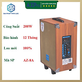 Mua Loa Kéo Di Động Hát Karaoke | Loa Kéo Giá Rẻ AZPro AZ-8A Bas 20 | Loa Kéo Bluetooth Đọc Được Usb Tay Kéo Sang Trọng | Loa Kéo Karaoke Công Suất Lớn 200W Tặng 2 Micro Chống Rú Tốt
