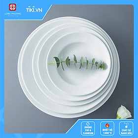 Mua Đĩa sâu lòng Long Phương bằng sứ trắng cao cấp