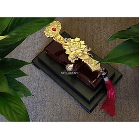 Gậy Như Ý dát vàng (17x20x24cm) MT Gold Art- Hàng chính hãng, trang trí nhà cửa, phòng làm việc, quà tặng sếp, đối tác, khách hàng, tân gia, khai trương 