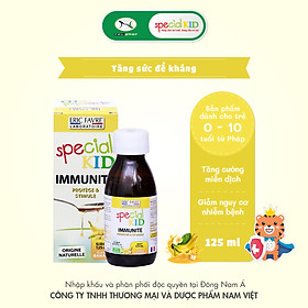 TPBVSK Special Kid Immunité - Hỗ trợ tăng cường sức đề kháng, hỗ trợ giảm nguy cơ mắc các bệnh do nhiễm khuẩn (125ml)[Siro - Nhập khẩu Pháp]