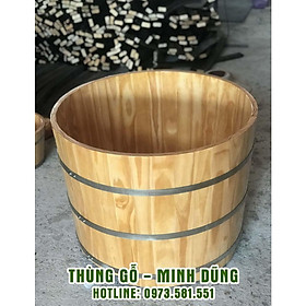 Bồn tắm tròn gỗ thông nhập khẩu, tròn gỗ thông tự nhiên, bồn spa ngâm mình thư giãn