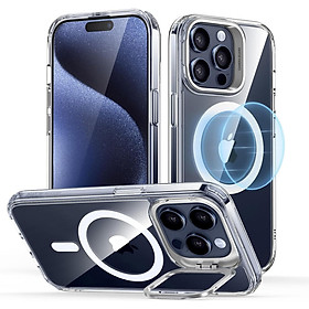 Ốp Lưng cho iPhone 15 Pro Max ESR Classic Hybrid Case Stash Stand with HaloLock - Hàng Chính Hãng