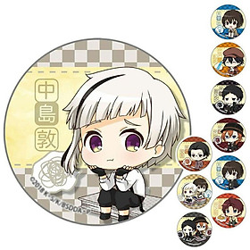 Combo 10 huy hiệu cài áo BUNGOU STRAY DOGS - VĂN HÀO LƯU LẠC anime chibi