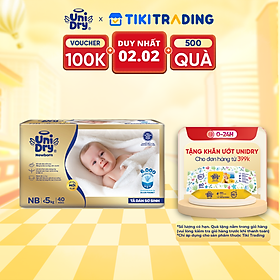 [Mẫu mới] Tã dán Unidry G3X Supreme sơ sinh Newborn mới - 40 miếng
