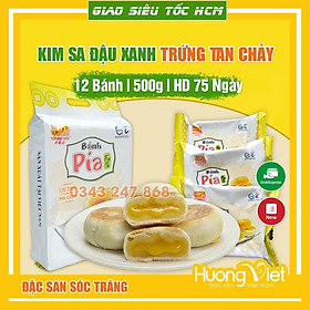 Bánh pía kim sa Tân Huê Viên ĐẬU XANH tan chảy 500g