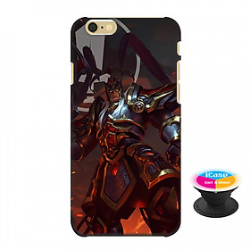 Ốp lưng nhựa dẻo dành cho iPhone 6S in hình Lữ Bố kỵ sĩ âm phủ - Tặng Popsocket in logo iCase - Hàng Chính Hãng