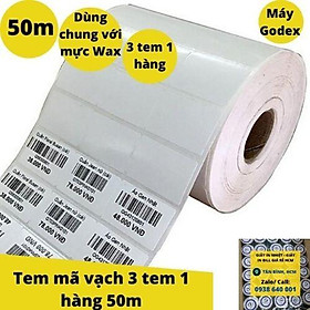 Mua 5 Cuộn Decal in mã vạch 3 tem 35x22