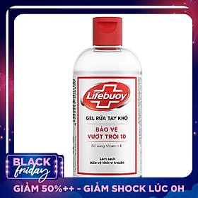 Gel Rửa Tay Khô Sạch Siêu Nhanh Lifebuoy Bảo Vệ Vượt Trội 10 (Chai Nắp 235ml)