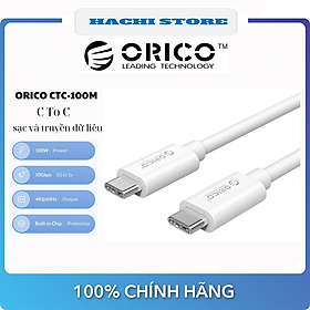 Mua Cáp sạc nhanh và truyền dữ liệu Type-C to Type-C Orico CTC100M Video 4K PD100W 10Gbps - Hàng chính hãng