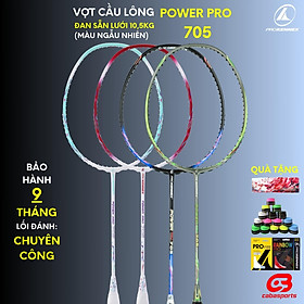 Vợt cầu lông Prokennex Power Pro 705 đã đan dây 10.5kg chuyên công Cacbon chất lượng Bảo hành 9 tháng Kèm Quà Tặng Quấn Cán Vợt