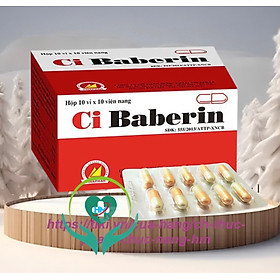 ￼Ci BABERIN Vinaphar - (Hộp 100 viên nang )- Hỗ trợ rối loạn tiêu óa , đầy bụng, chướng hơi ,tiêu chảy