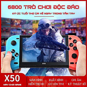 Máy Chơi Game Cầm Tay Vinetteam X50 5.1 Inch Chơi Game 6800 Trò Chơi GBA, GBC, GAME Thùng Hỗ Trợ Thẻ TF Tải Game Nghe Nhạc Xem Phim – Hàng Chính Hãng