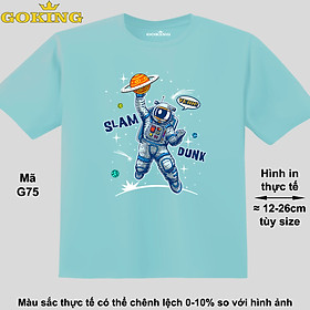 SLAM DUNK, mã G75. Áo thun hàng hiệu Goking, form unisex cho nam nữ, trẻ em, bé trai gái. Áo phông in đẹp, quà tặng cao cấp cho gia đình, cặp đôi, doanh nghiệp, hội nhóm - Biển, vải thun lạnh - 0'