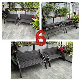 Mua Ghế sân vườn thông minh Tundo 1m2 mở thành bàn ghế đôi khung thép nhiều KT lựa chọn 1m2 1m5 2m