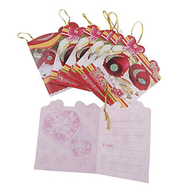 160pcs Rose Flower Paper Message Cards Gift Cards Tags With Hanging String
