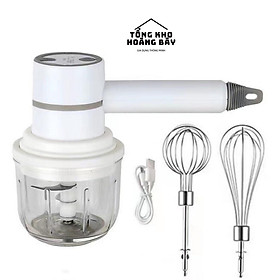 Mua Hàng Độc LạMáy xay tỏi ớt  rau củ  máy đánh trứng mini tiện dụng nhà bếp 100ml 150ml 250ml 300ml combo 2in1