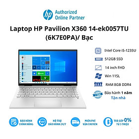 Laptop HP Pavilion X360 14-ek0057TU (6K7E0PA) (i5-1235U | 8GB | 512GB | Intel Iris Xe Graphics | 14' FHD Touch | Win 11) Hàng chính hãng