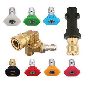 Pressure Washer Adapter Set 1/4" Quick Connector Nozzles for K2 K3 K7
